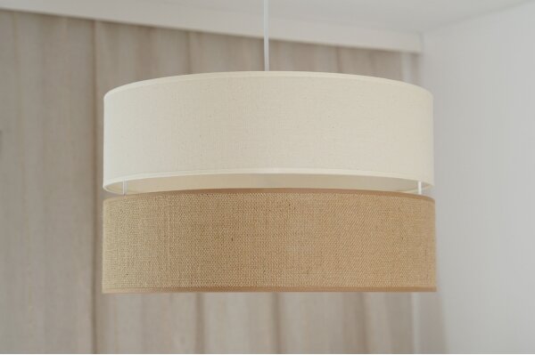 Brilagi - Candelabru pe cablu ROYAL YUTE 1xE27/15W/230V pr. 40 cm bej/crem