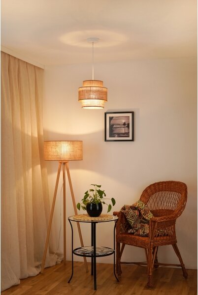 Lustră aplicată Brilagi SPACE YUTE 1xE27/15W/230V d. 25 cm bej/alb