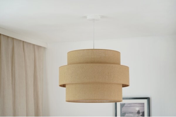 Lustră aplicată Brilagi SPACE YUTE 1xE27/15W/230V d. 50 cm bej/alb