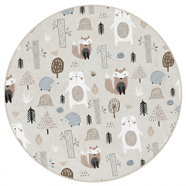 Covor pentru copii lavabil ø150 cm Forest Friends – Mila Home