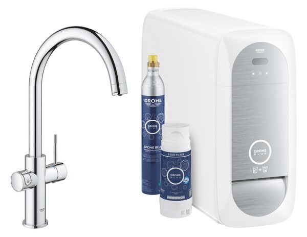 Grohe Blue baterie de bucatarie cu filtru pe picior StarLight Chrome 31455001