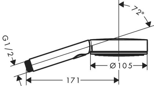 Para de dus Hansgrohe, Pulsify Select 105, Relaxation 105, 3 jeturi, crom