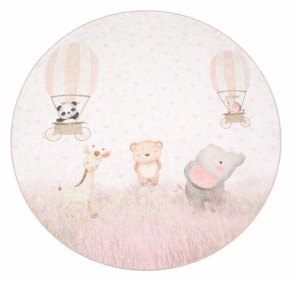 Covor pentru copii lavabil ø120 cm Dainty Animals – Mila Home