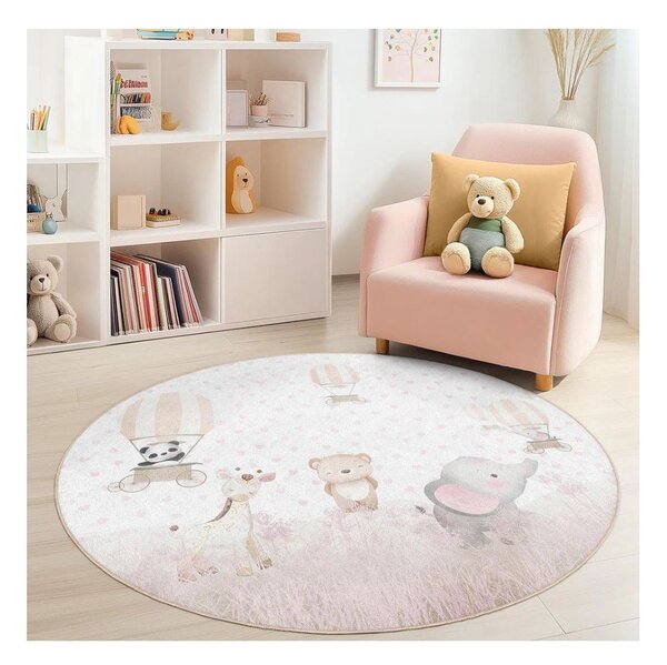 Covor pentru copii lavabil ø120 cm Dainty Animals – Mila Home