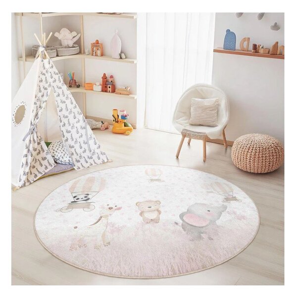 Covor pentru copii lavabil ø120 cm Dainty Animals – Mila Home