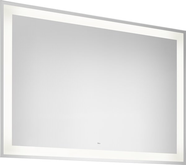 Roca Iridia oglindă 100x70 cm dreptunghiular cu iluminare cu covoraș de încălzire argint A812342000