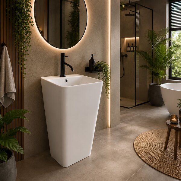 Lavoar podea freestanding Ceramic ARIS Alb