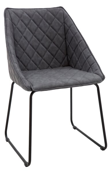 Scaun tip fotoliu Office, structura metalica, piele ecologica - MARO