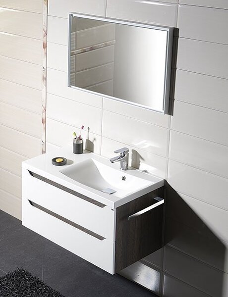 Sapho Sapho, dulap pentru lavoar WAVE 89,7x45x47,8cm, alb, dreapta (WA093P), WA093-3030
