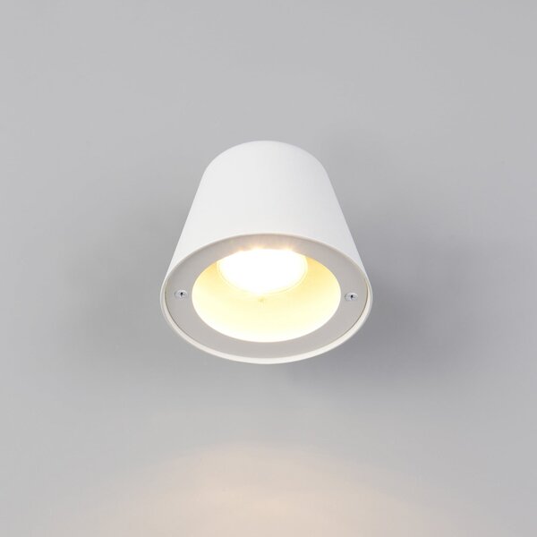 Trio Lighting Lampă de exterior Beni, alb mat, lățime 11 cm, metal, reglabil, Alb, Metal, Modern
