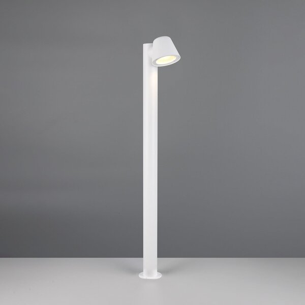 Trio Lighting Bornă luminoasă Beni, alb mat, înălțime 100 cm, metal, reglabil, Negru, Metal, Modern