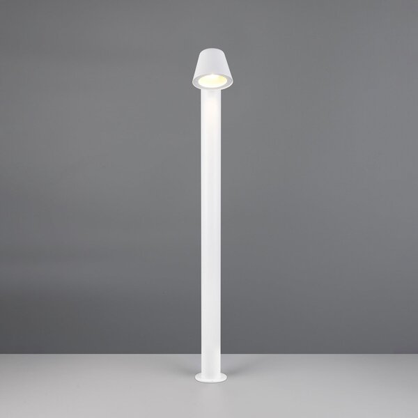 Trio Lighting Bornă luminoasă Beni, alb mat, înălțime 100 cm, metal, reglabil, Negru, Metal, Modern