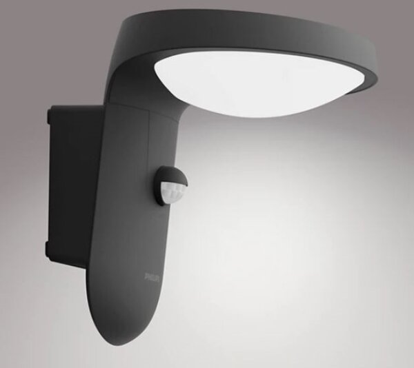 Philips TYLA LED 9W 230V 4000K IP44 Aplica de perete exterior cu senzor