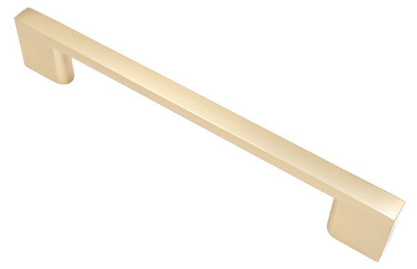 Maner metalic pentru mobilier, model SARMIS, stil modern/minimalist, Distanta dintre gauri = 128 | 160 | 192 | 256 mm, finisaj auriu mat