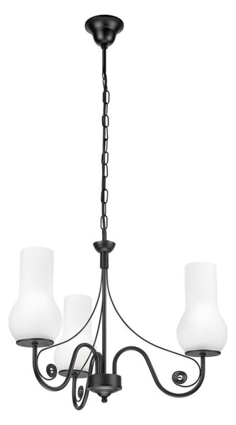 Lustră pe lanț Brilagi COTTAGE 3xE14/40W/230V negru/alb