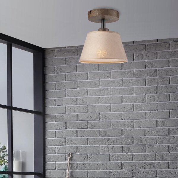 Lustră LED aplicată Brilagi ANTHONY 1xE14/60W/230V stejar nuc/bej