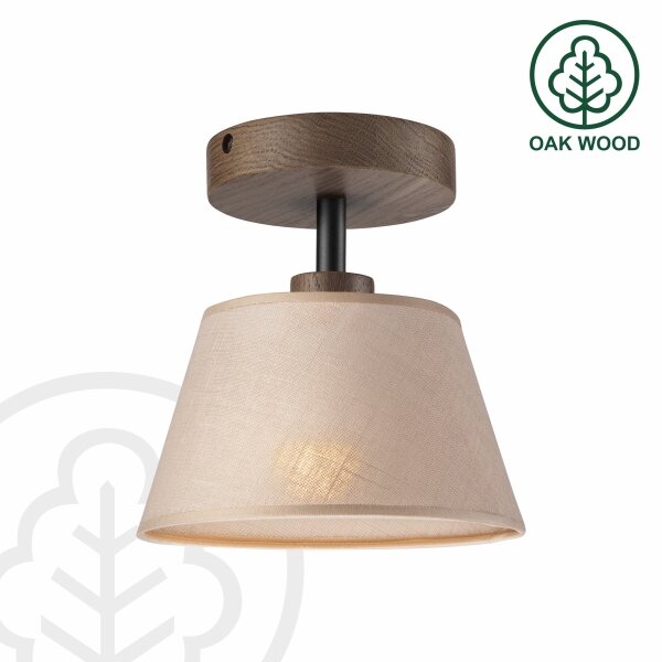 Lustră LED aplicată Brilagi ANTHONY 1xE14/60W/230V stejar nuc/bej