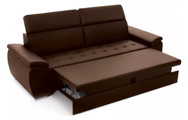 Canapea Extensibilă 3 locuri TRENDY, cu tetiere reglabile, 250x95x105 cm, Espresso - Outlet