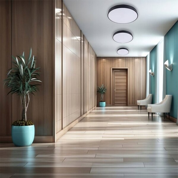 Plafonieră LED dimabilă LED/30W/230V 3000-6500K d. 30 cm negru + telecomandă