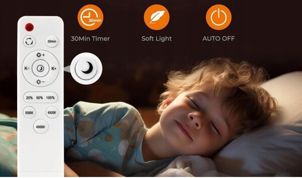 Plafonieră LED dimabilă LED/30W/230V 3000-6500K d. 30 cm negru + telecomandă