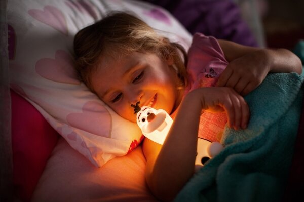 Philips 71768/08/16 - Lampă pentru copii Disney Frozen Olaf LED/0,3W/2xAAA om de zăpadă