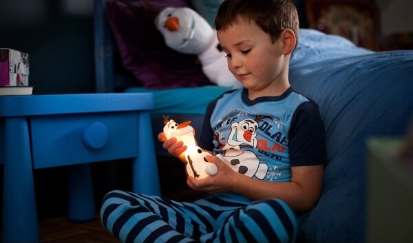 Philips 71768/08/16 - Lampă pentru copii Disney Frozen Olaf LED/0,3W/2xAAA om de zăpadă