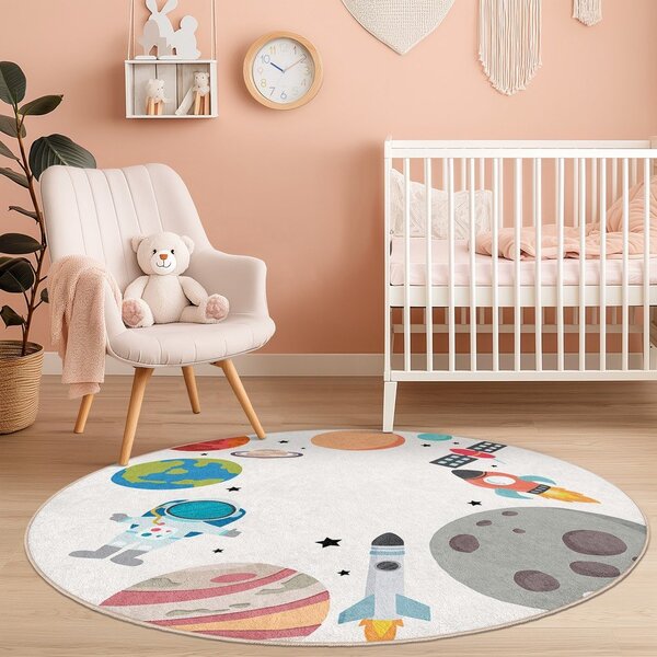 Covor de joacă pentru copii lavabil ø150 cm Space Trip – Mila Home