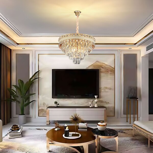 Lampă suspendată Cristal G048-CP 50CM GOLD