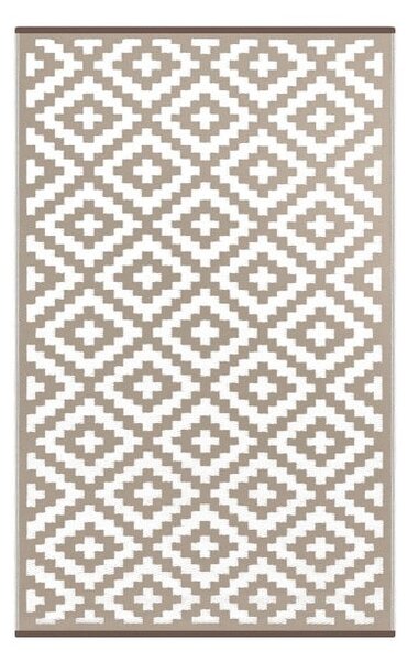 Covor reversibil potrivit și pentru exterior Green Decore Nirvana, 120 x 180 cm, alb - bej