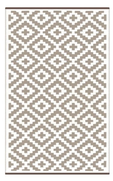 Covor reversibil potrivit și pentru exterior Green Decore Nirvana, 120 x 180 cm, alb - bej