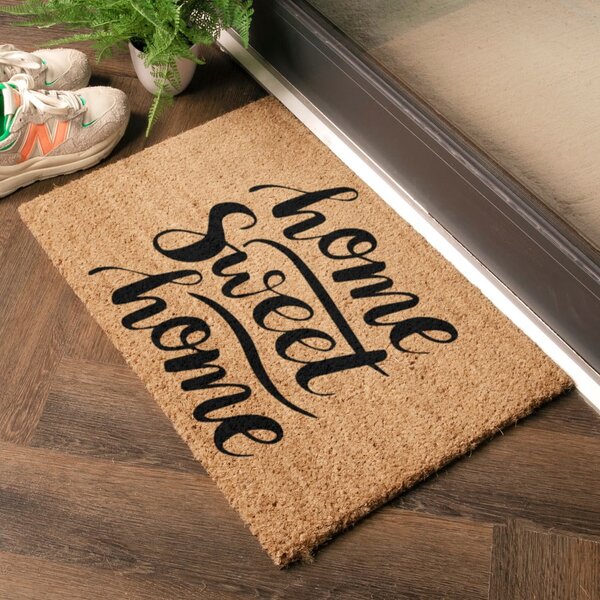 Covoraș de intrare din fibre de nucă de cocos 40x60 cm Home Sweet Home – Artsy Doormats