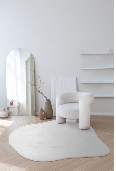 Covor alb din lână 150x150 cm Olsen – Asiatic Carpets