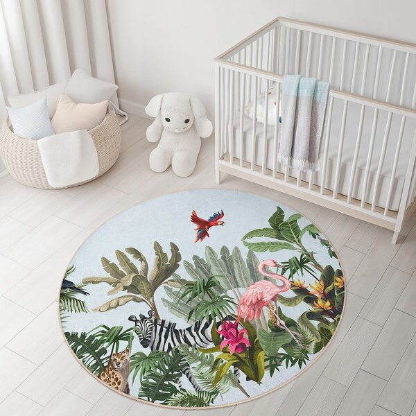 Covor pentru copii lavabil ø150 cm Jungle – Mila Home