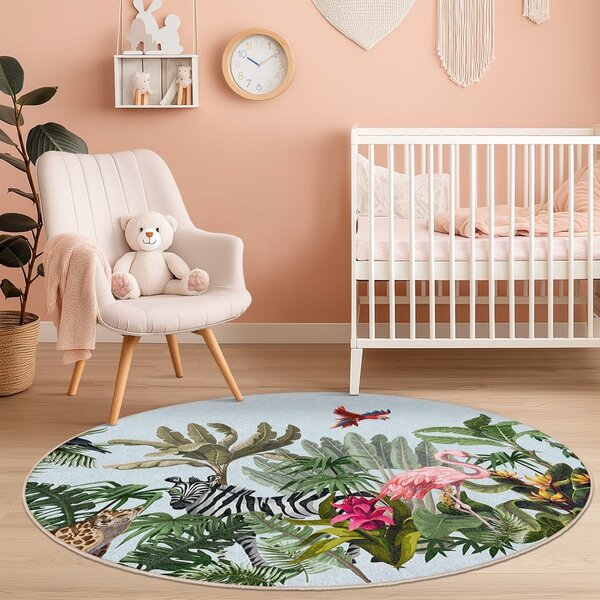Covor pentru copii lavabil ø150 cm Jungle – Mila Home