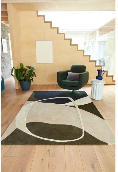 Covor verde handmade din lână 160x230 cm Matrix – Asiatic Carpets