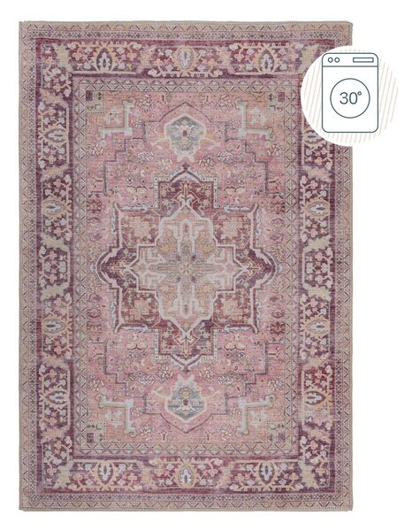 Covor roșu deschis lavabil din amestec de fibre reciclate 120x170 cm Windsor – Flair Rugs