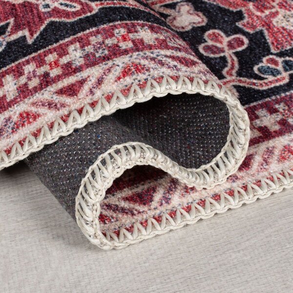 Covor tip traversă burgundy lavabil din amestec de fibre reciclate 60x230 cm Windsor – Flair Rugs
