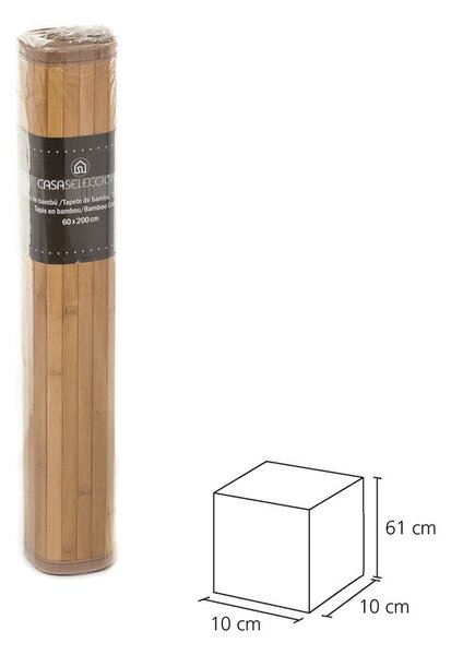 Covor tip traversă gri din bambus 60x200 cm – Casa Selección