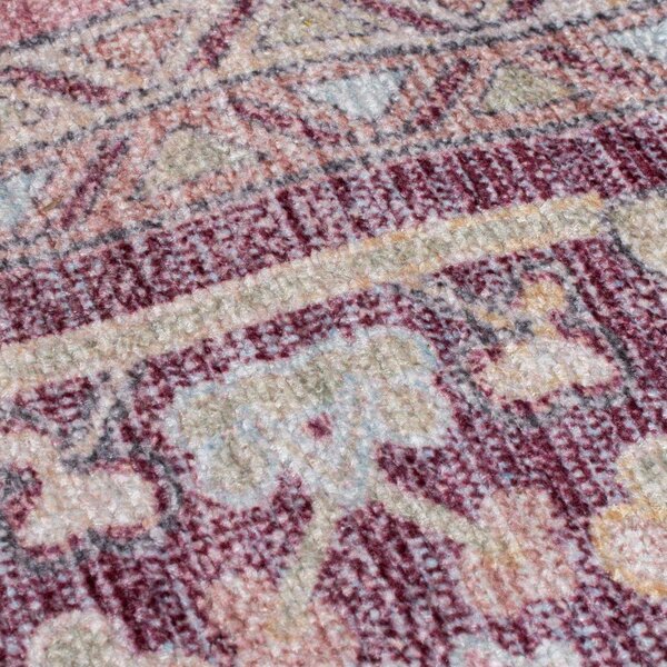 Covor roșu deschis lavabil din amestec de fibre reciclate 120x170 cm Windsor – Flair Rugs