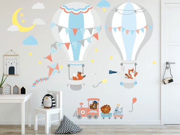 Autocolant drăguț pentru copii Balon Cu Aer Care Zboară 60 x 120 cm