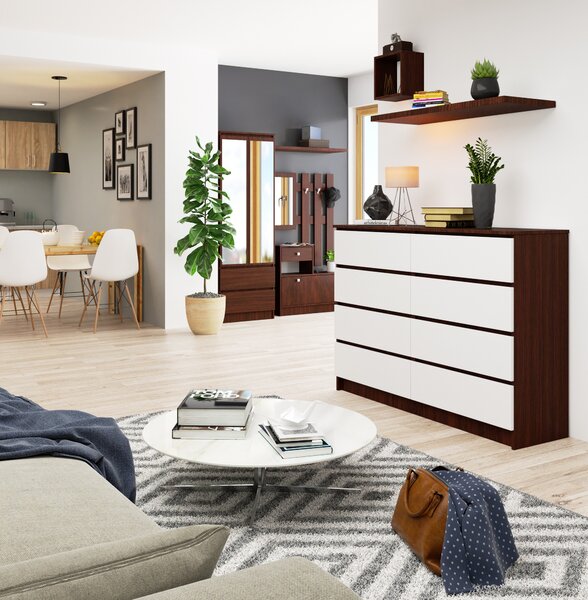 Comodă Keanu III (wenge + Alb). Promo -12%. 1151928