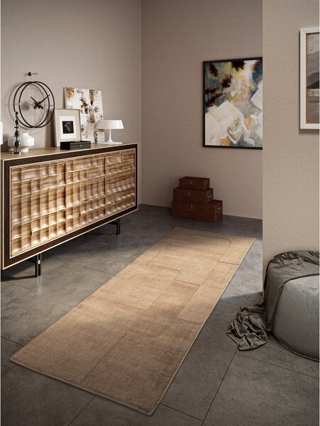 Covor tip traversă bej țesut manual din lână 80x250 cm Charlotte – Villeroy&Boch