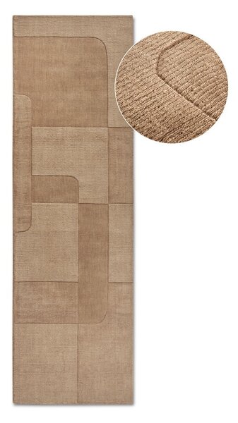 Covor tip traversă bej țesut manual din lână 80x250 cm Charlotte – Villeroy&Boch