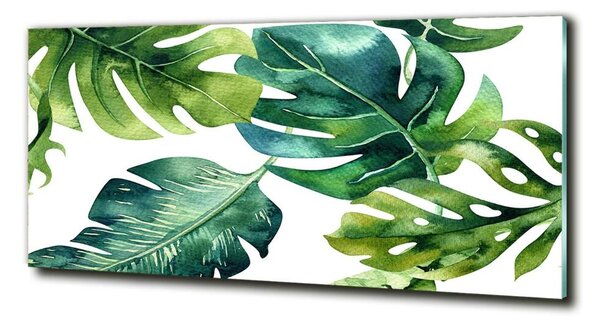 Tablou din Sticlă frunze tropicale