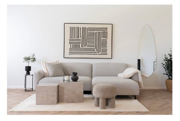 Covor crem țesut manual din lână 160x230 cm Pune – House Nordic