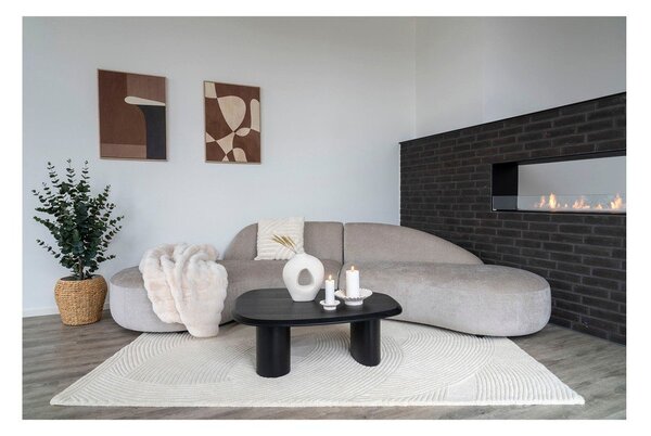 Covor crem țesut manual din lână 160x230 cm Pune – House Nordic