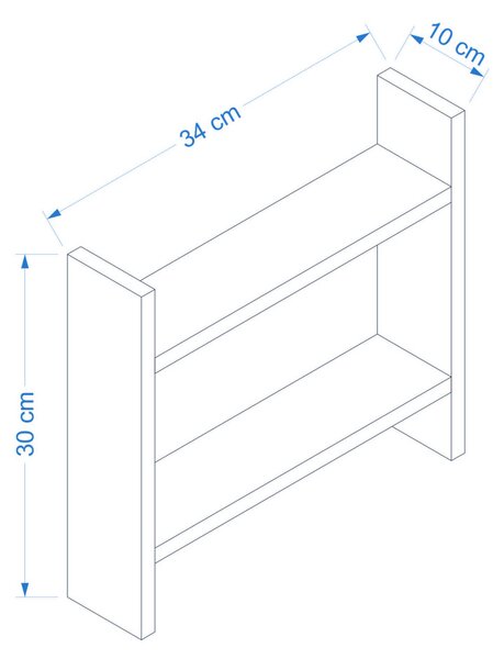 Suport pentru condimente de bucătărie, alb, 34x30x10 cm