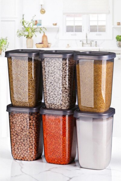 Set de 6 cutii pentru depozitarea alimentelor