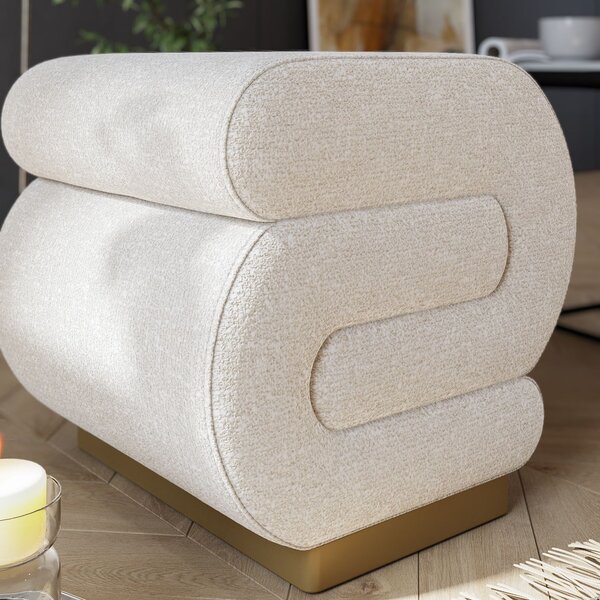Taburete Snaker (crem). Promo -24%. 1153782