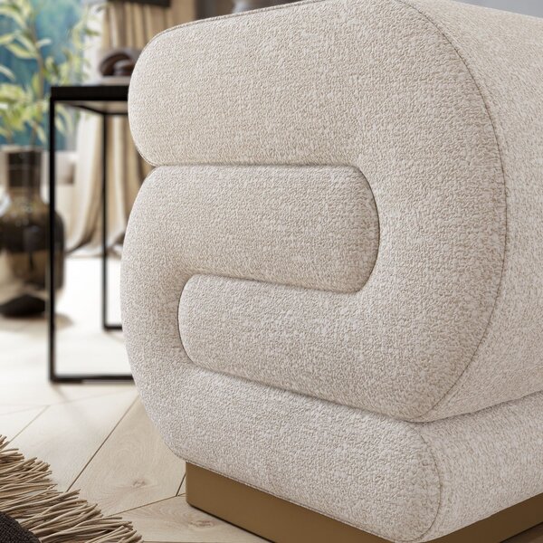 Taburete Snaker (crem). Promo -24%. 1153782
